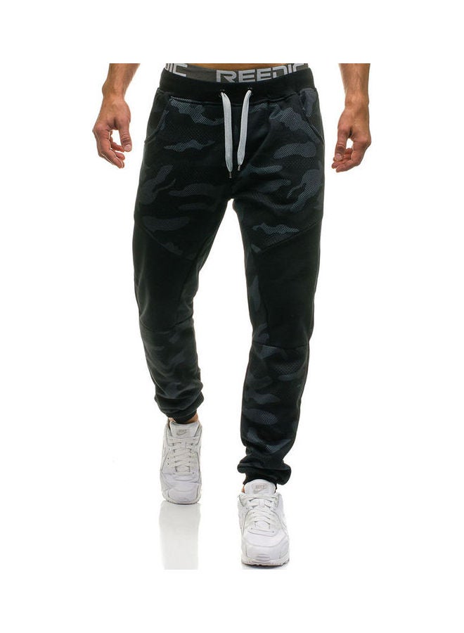 بنطال بنمط مموه أسود - Image 1