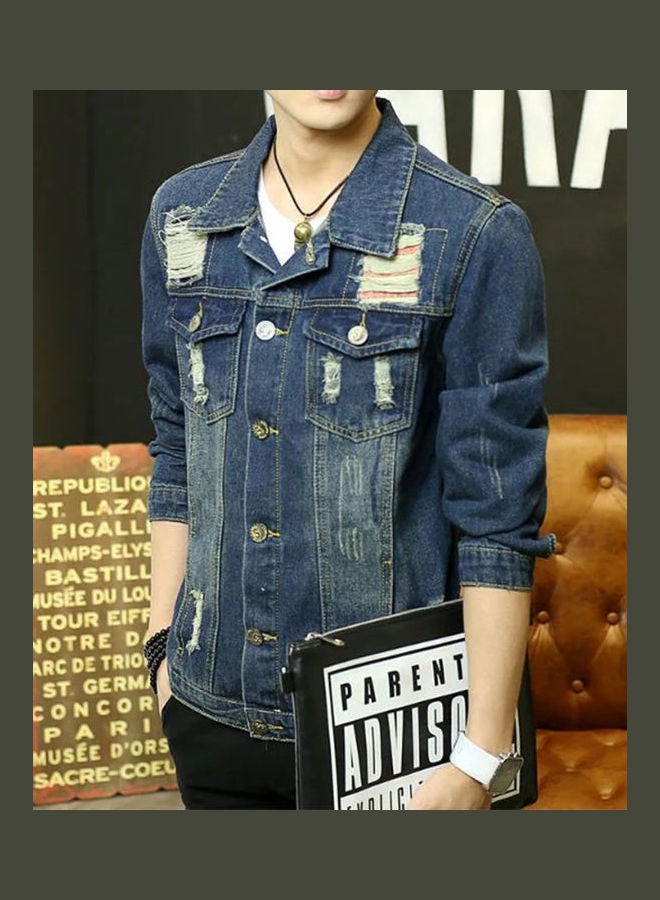 Casual Denim Jacket Blue  - Image 2