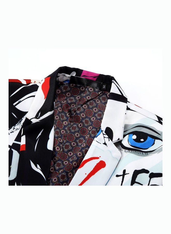 Graffiti V-Neck Blezer Multicolour - Image 5