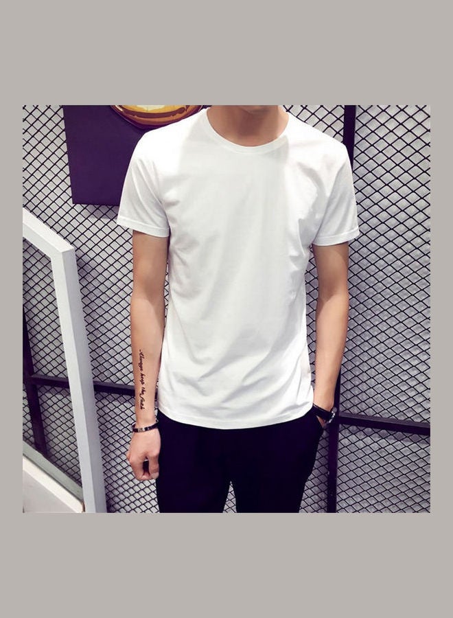 Solid Slim T-Shirt White - Image 1