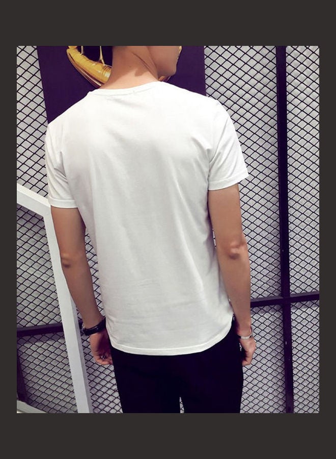 Solid Slim T-Shirt White - Image 4