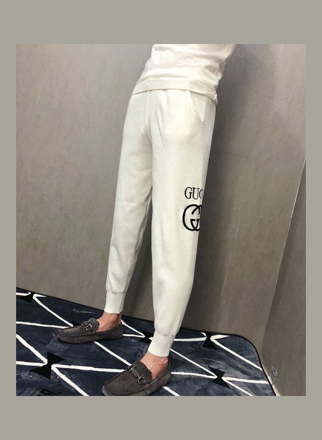 High Waist Elastic Drawstring Sweatpants Black  - Image 4