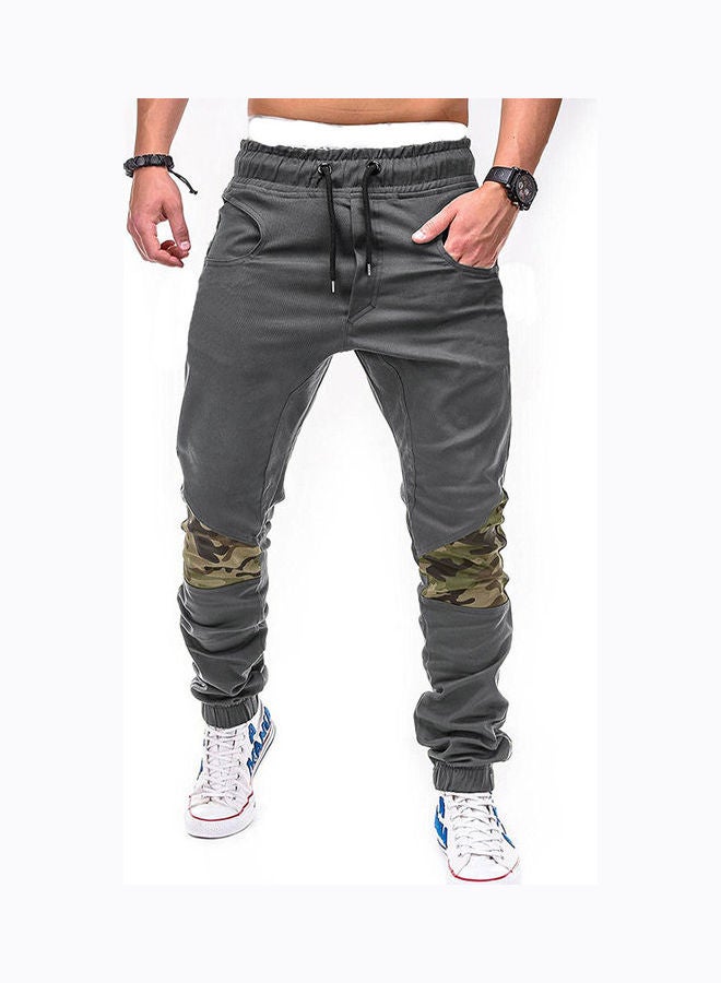 بنطال كارجو بنمط كاجوال رمادي/أخضر/بيج