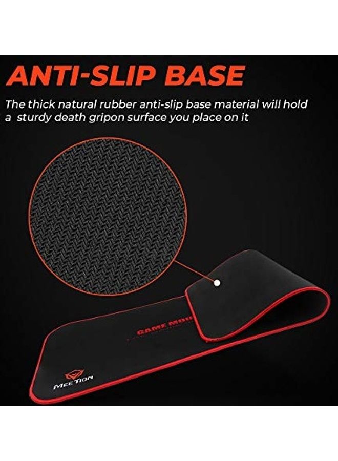 Meetion Extended Gaming Mouse Pad Black/Red - Image 2