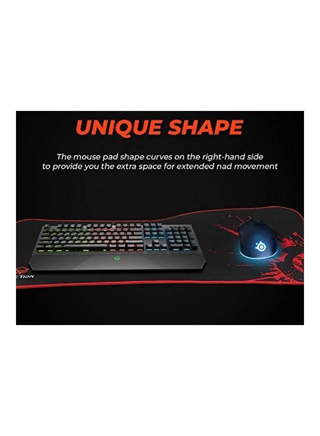 Meetion Extended Gaming Mouse Pad Black/Red - Image 3