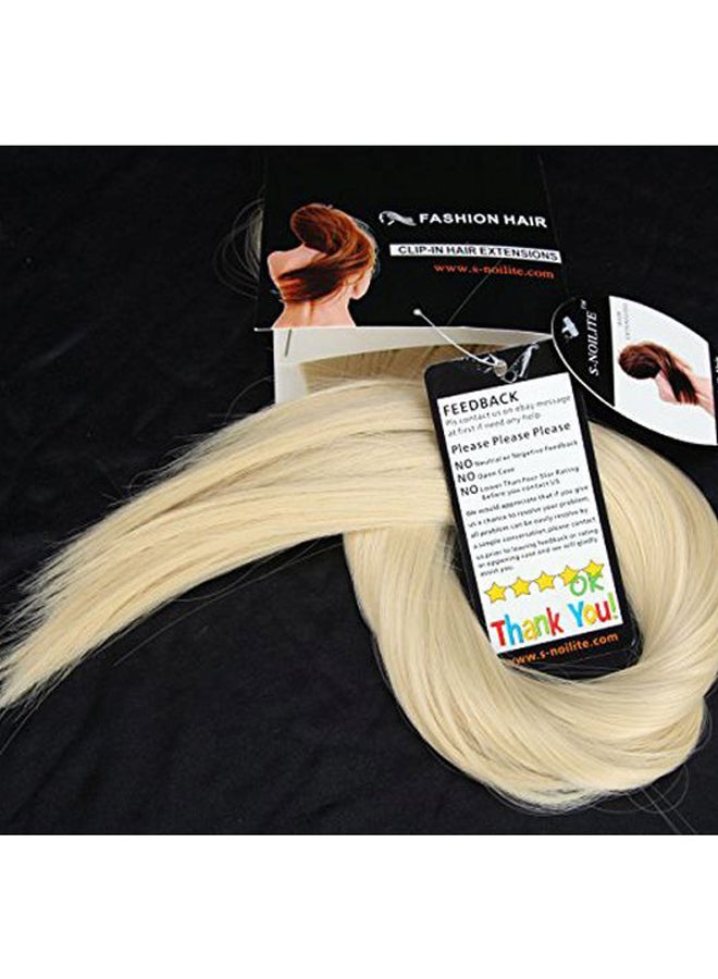 S-noilite - Clip-In Hair Extension Bleach Blonde 30inch - Image 1