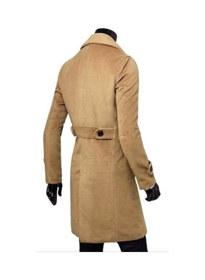 Generic - Long Sleeves Overcoat Khaki - Image 1