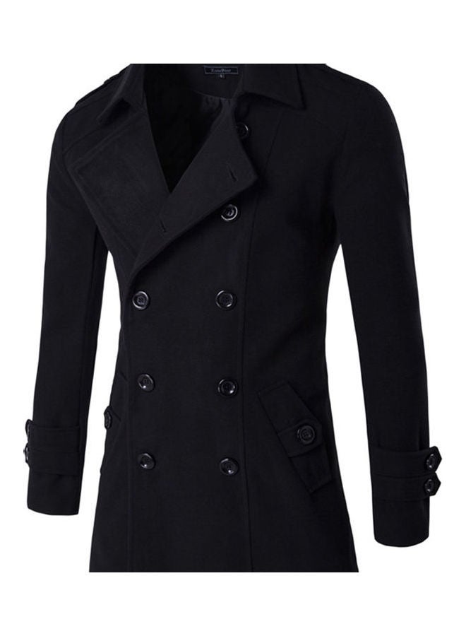 Generic - Autumn Winter Casual Overcoat Black - Image 1