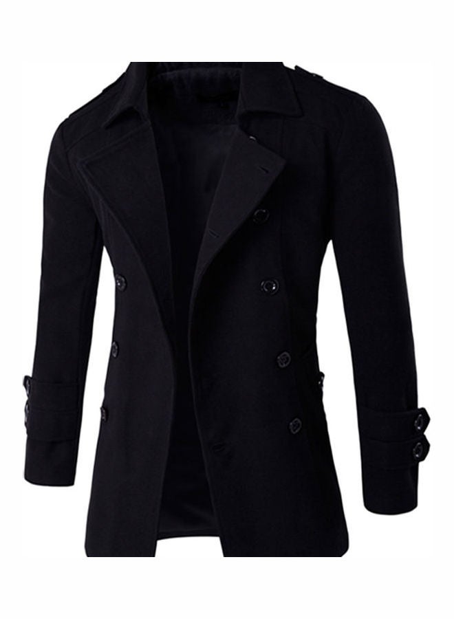 Generic - Autumn Winter Casual Overcoat Black - Image 1