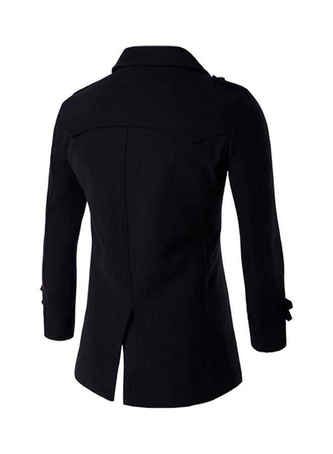 Generic - Autumn Winter Casual Overcoat Black - Image 1