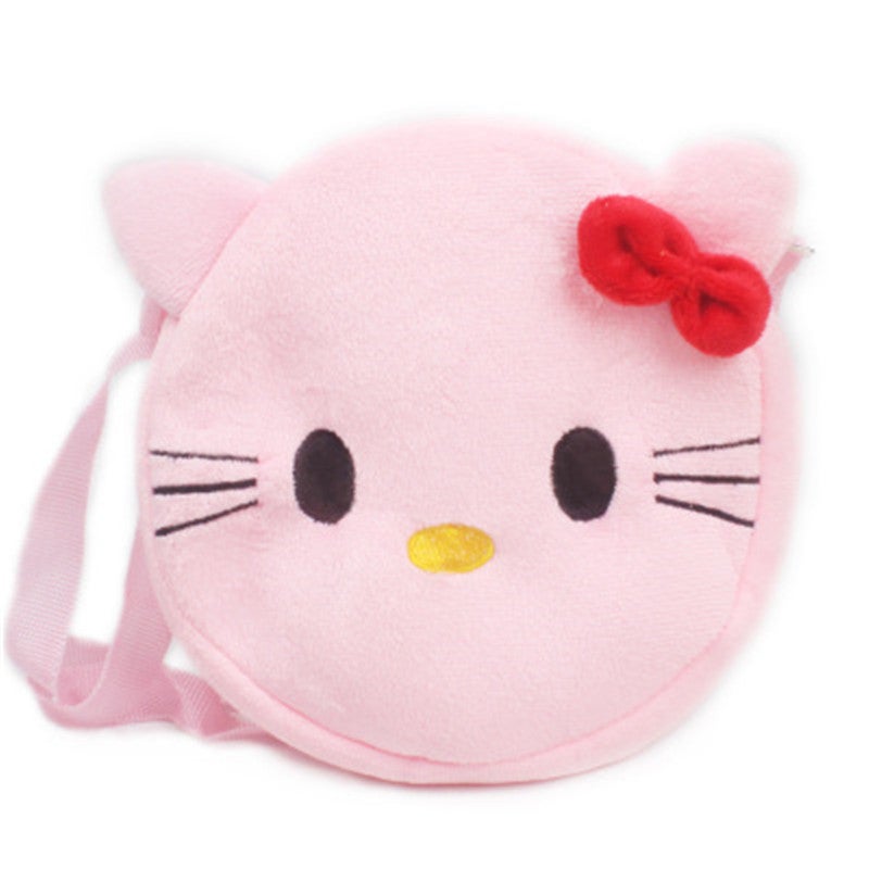 فريت حقيبة كتف للطلاب بتصميم كرتوني محشو لطيف وردي - Image 2