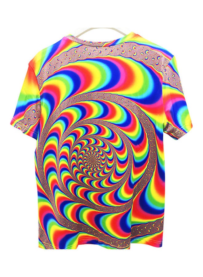 Printed T-Shirt Blue/Yellow/Pink - Image 2