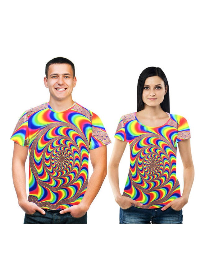 Printed T-Shirt Blue/Yellow/Pink - Image 3