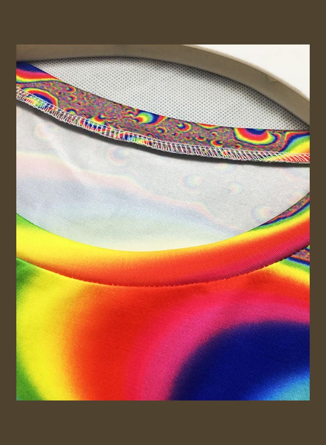 Printed T-Shirt Blue/Yellow/Pink - Image 5