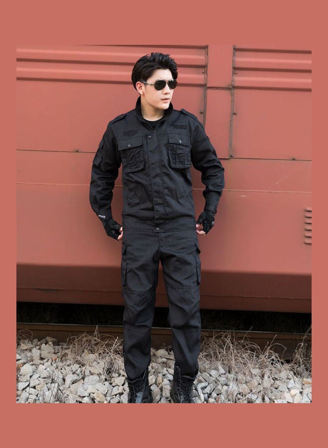 طقم بنطال وسترة بأكمام طويلة أسود - Image 3