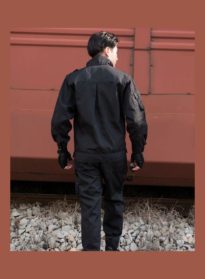 طقم بنطال وسترة بأكمام طويلة أسود - Image 4