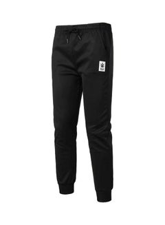 Generic Drawstring Elastic Waist Pants Black  - Image 1