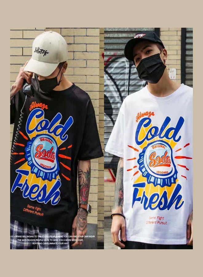Back Printed T-shirt Black/Orange/Blue  - Image 3