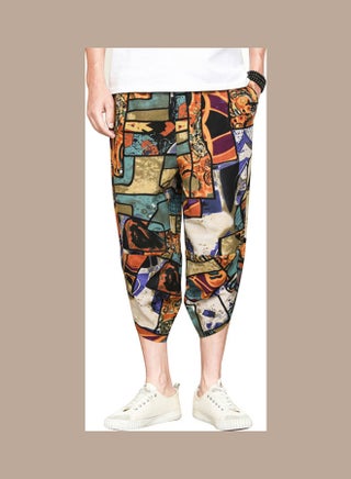 Loose Fit Three Quarter Pants Multicolour - v1606825352/N42671134V_1