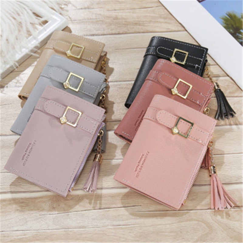 فريت حقيبةُ بطاقات حروف سهلة الحمل ومزينة بشرائط كاكي - Image 3