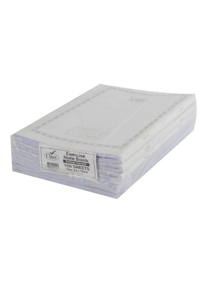 class 100-Sheets Excercise Notebook White  - Image 1