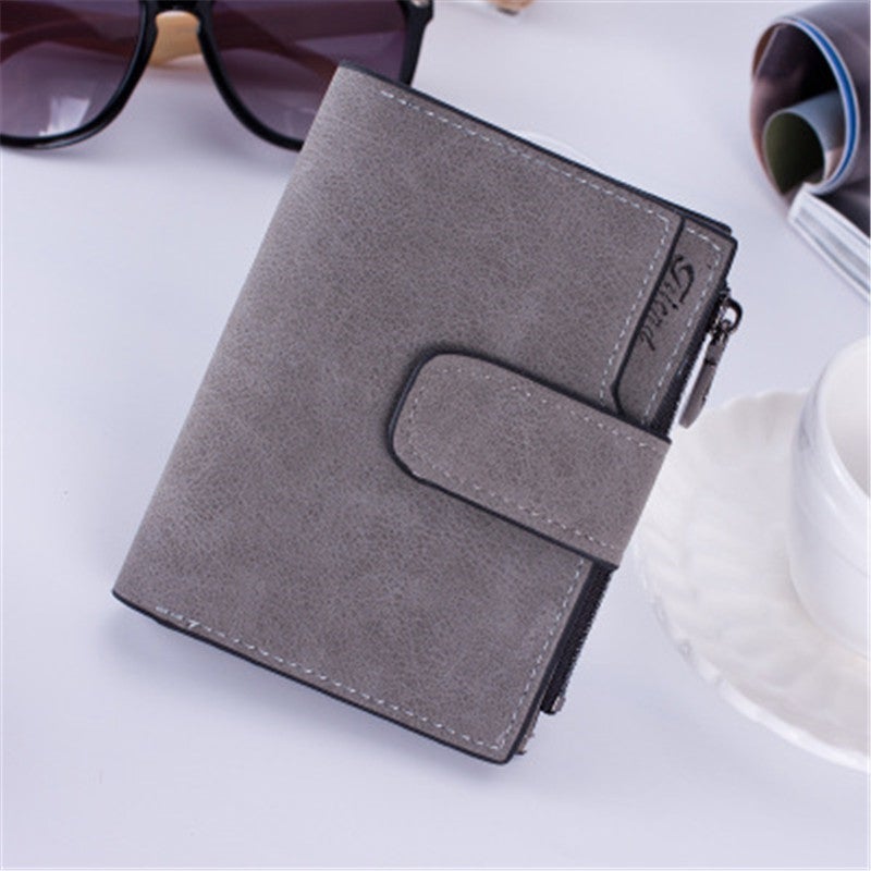 FRIEET Vintage Women Stylish Buckle Purse Grey  - Image 2