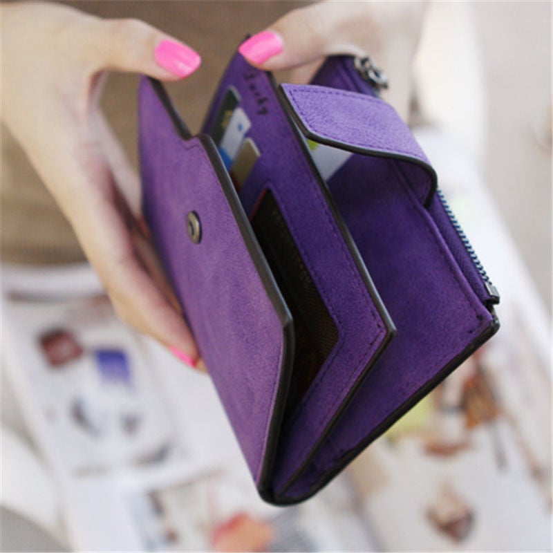 FRIEET Women's Portable Money Purse Brown - Image 3