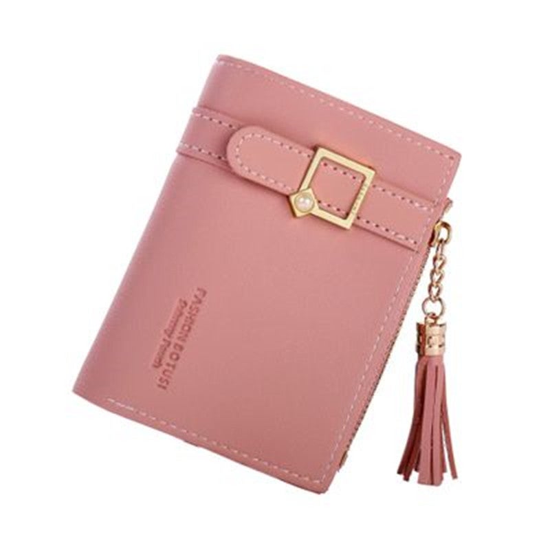 FRIEET Short Stylish Tassel Wallet For Women Orange  - Image 2