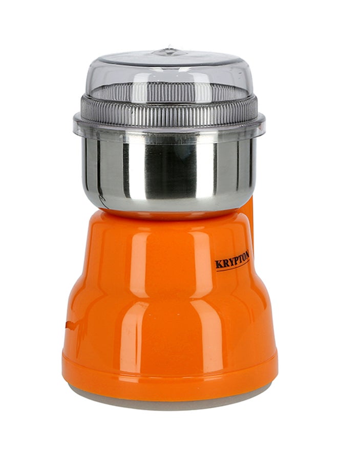 KRYPTON - Coffee Grinder with Powerful Motor, Durable Jar and Blade/ Ergonomic Grip, Perfect for Grinding Coffee Beans, Spice, Bread, etc 200 W KNCG6201 Orange - Image 1