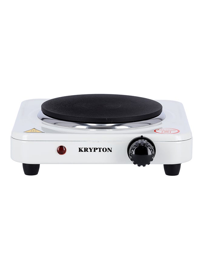 KRYPTON - Electric Single Hot Plate with Adjustable Thermostat and Overheat Protection, Ideal for Boiling, Sautéing, Frying and Other Cooking Tasks 1000 W KNHP5305 White - Image 1