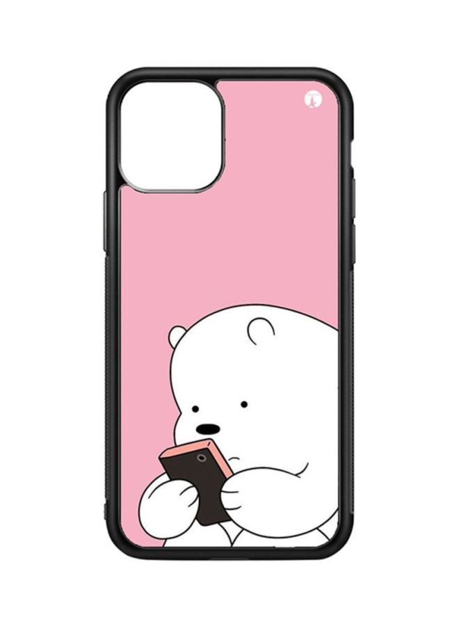 بي بي غطاء حماية واقٍ لهاتف أبل آيفون 11 برو ماكس وردي / أبيض / أسود