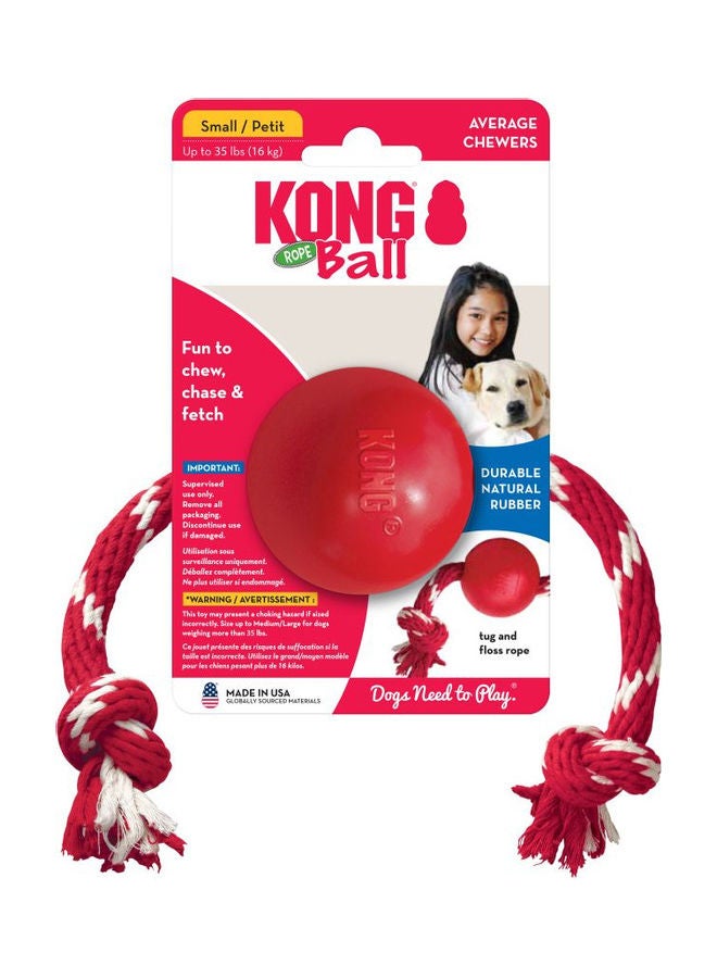 كونج كرة مع حبل أحمر/أبيض small - Image 1