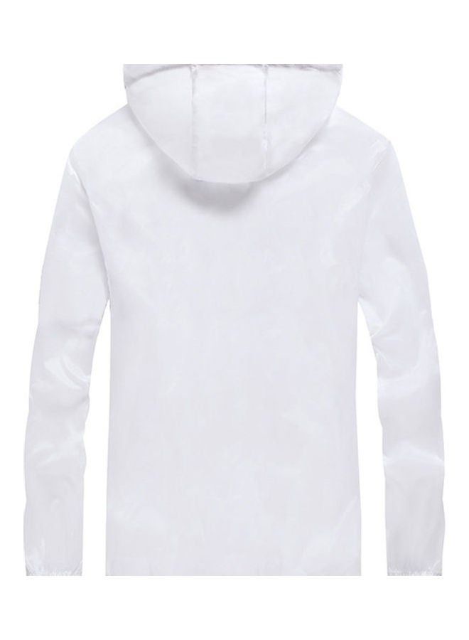 Long Sleeves Hoodie White - Image 2