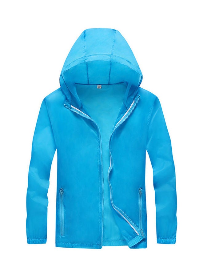 Long Sleeves Hoodie Blue