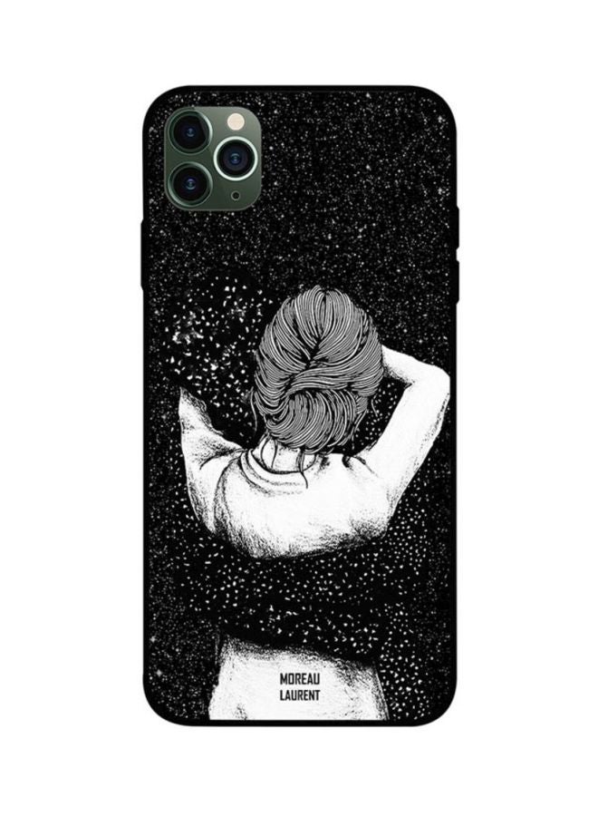 Protective Case Cover For Apple iPhone 11 Pro Max Night Imagination of Doodle Girl