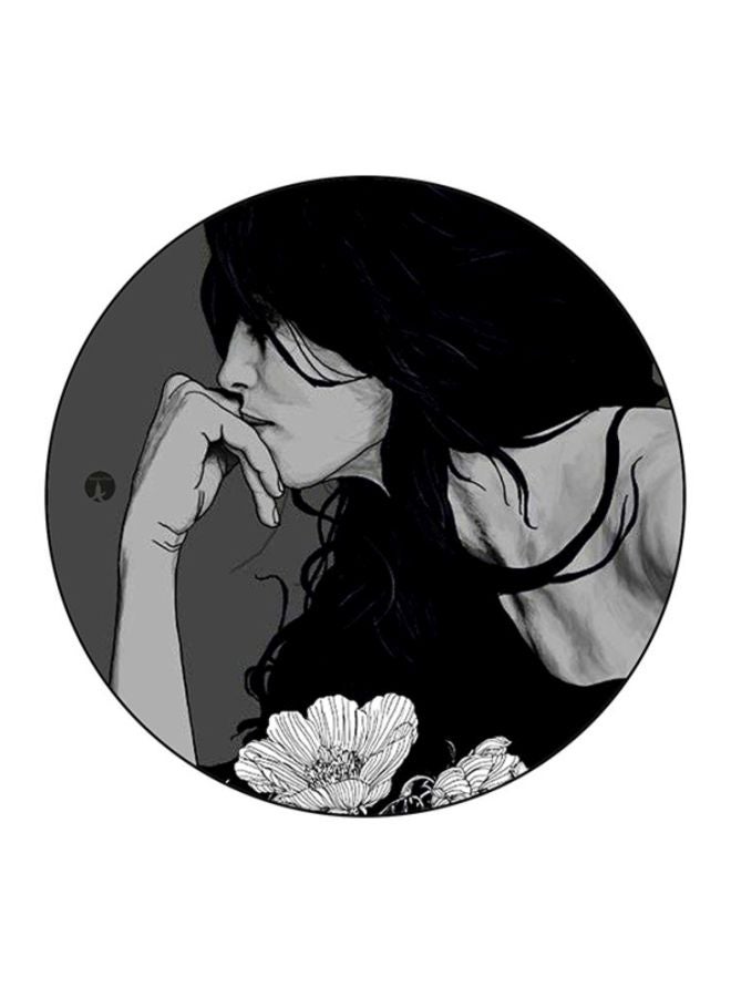 BP A Woman Printed Mouse Pad Black/Grey