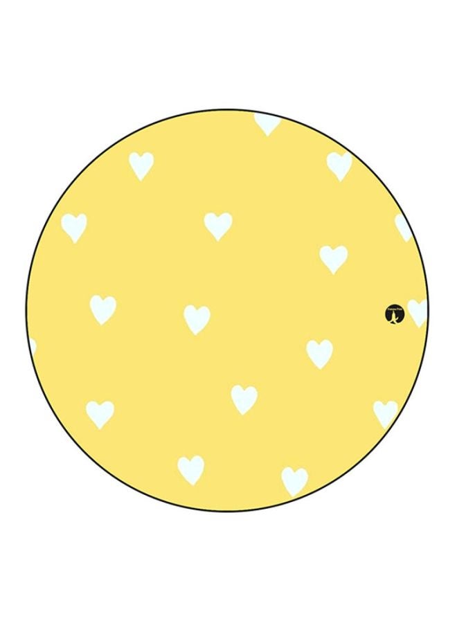 BP Hearts Printed Mouse Pad Yellow/White