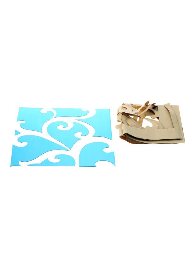 3D Mirror Wall Decal Sticker Blue 30x120cm - Image 2