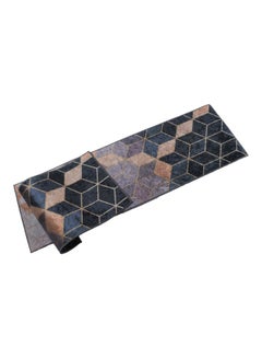 Generic 2-Piece Marble Printed Floor Mat Set Black/Blue/Beige  - Image 2
