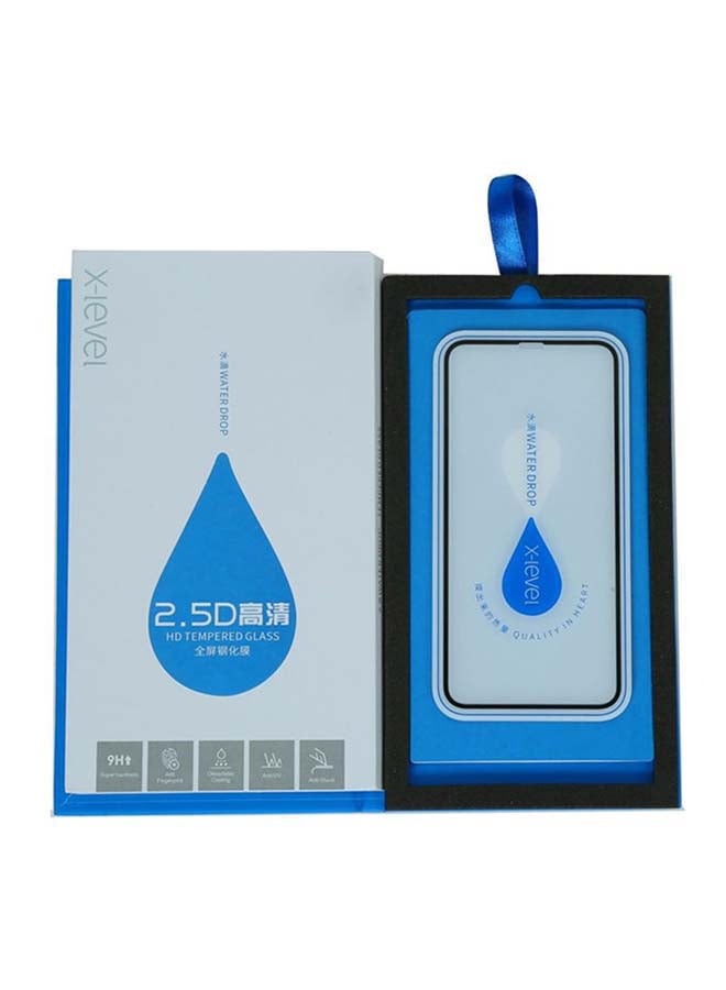 إكس ليفيل لاصقة حماية للشاشة من الزجاج المقوى ثلاثي الأبعاد لهاتف أبل آيفون 6 شفاف/ أسود