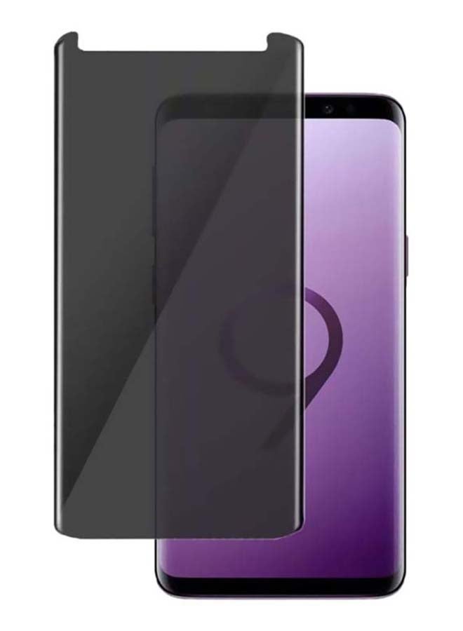 موز لاصقة حماية للشاشة من الزجاج المقوى مضادة للتجسس لهواتف سامسونج جالاكسي S9 شفاف