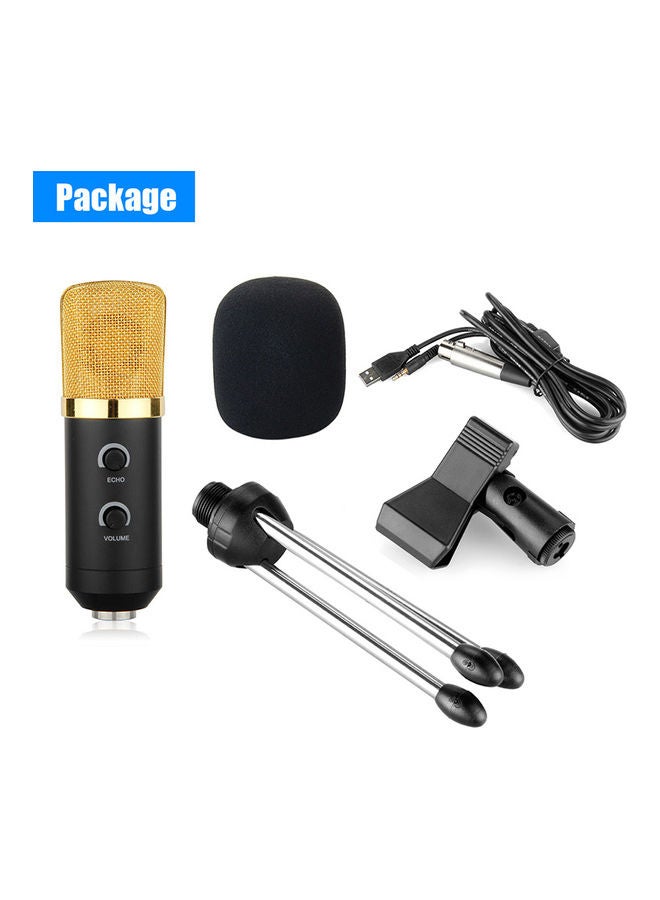 Generic USB Microphone With Recording Mic For PC Laptop Black/Gold  - Image 2