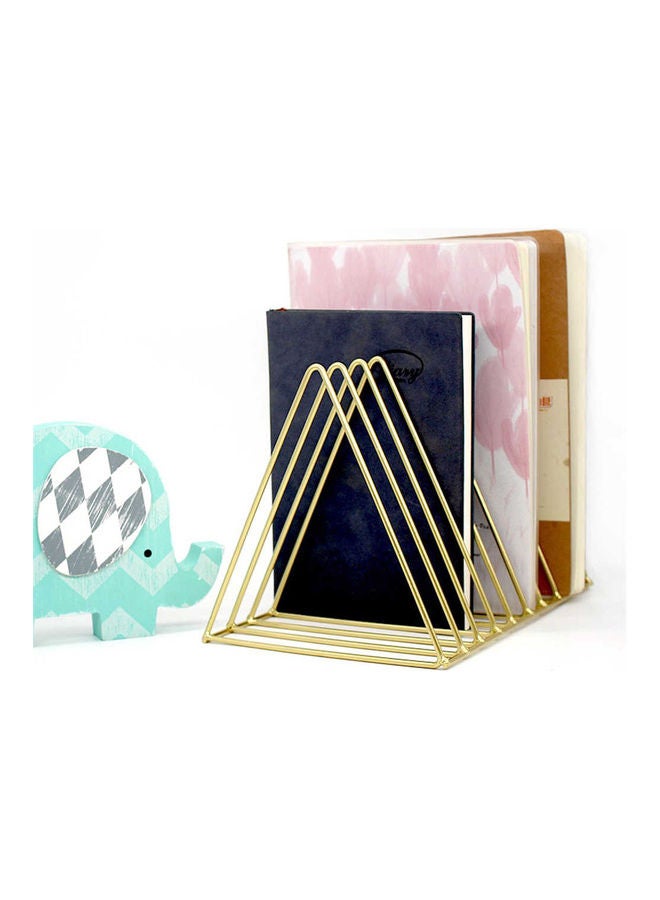 مسند كتب من الحديد بتصميم مثلث ذهبي - Image 1