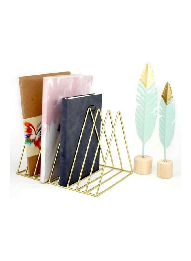 مسند كتب من الحديد بتصميم مثلث ذهبي - Image 2