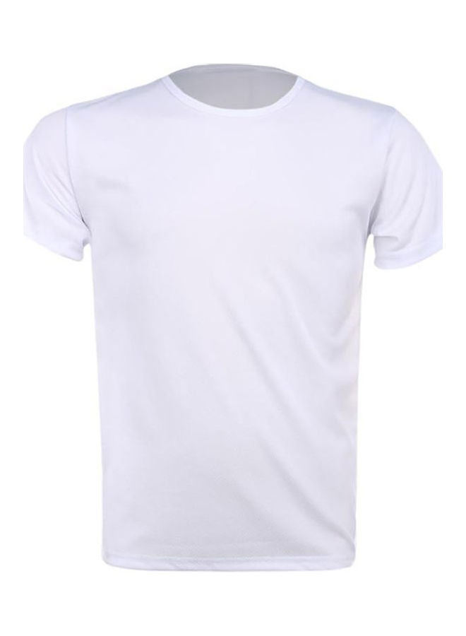 Generic Anti-Dirty Waterproof Quick-Drying Short Sleeve T-Shirt Top White  - Image 1