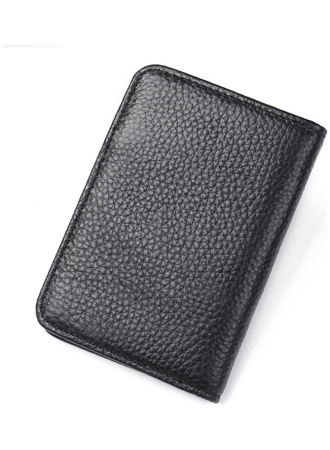 Beauenty - Mini Wallet Zipper Top Multi Functional Leather Coin Bag Black - Image 1