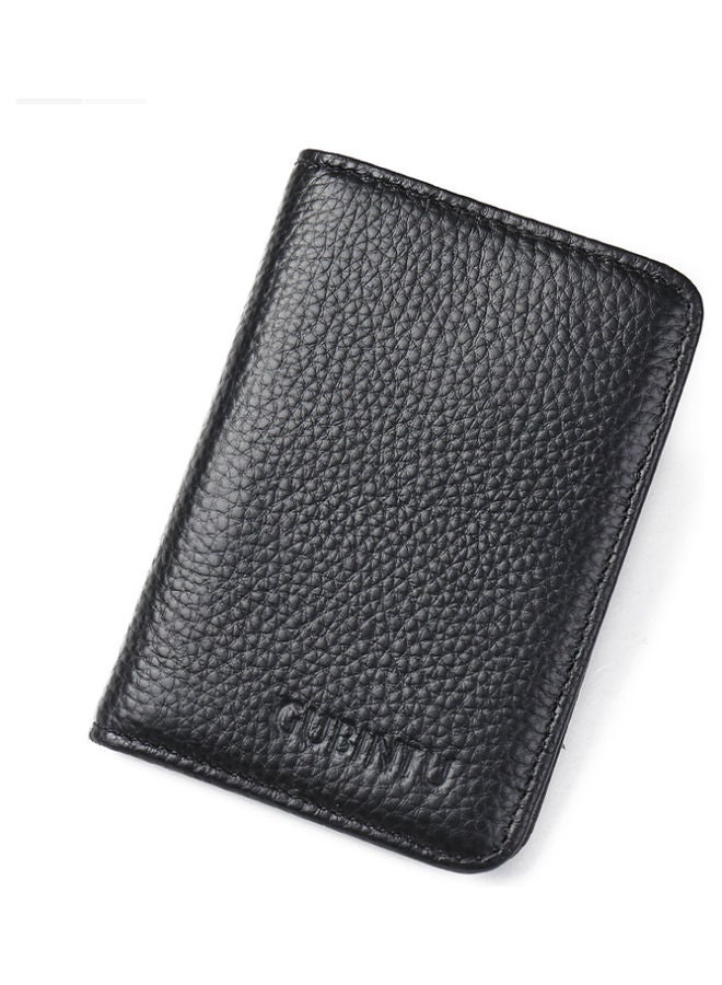 Beauenty - Mini Wallet Zipper Top Multi Functional Leather Coin Bag Black - Image 1