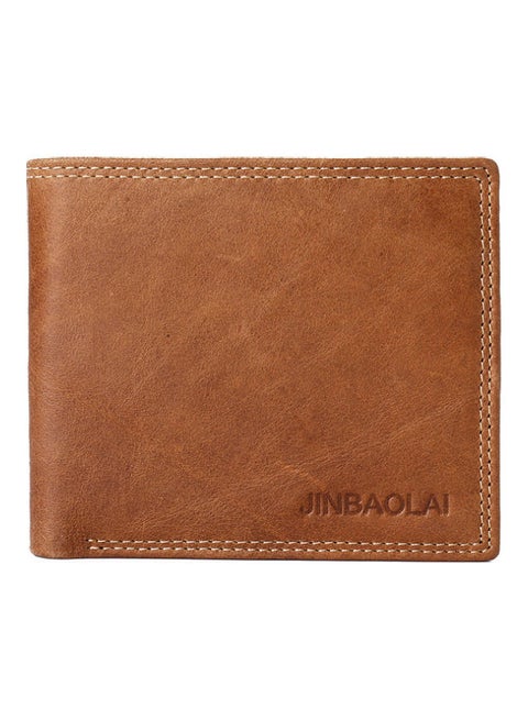 First Leather Leisure Wallet Card Bag Brown
