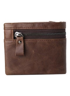 Beauenty Retro Leather Zipper Multifunctional Cowhide Wallet Light Brown  - Image 2