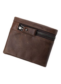 Beauenty Retro Leather Zipper Multifunctional Cowhide Wallet Light Brown  - Image 5